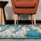 World Rug Gallery Contemporary Abstract Design Plush Shag Runner Rug  2'x7' Turquoise 466TURQUOISE2X7 - alternate 2